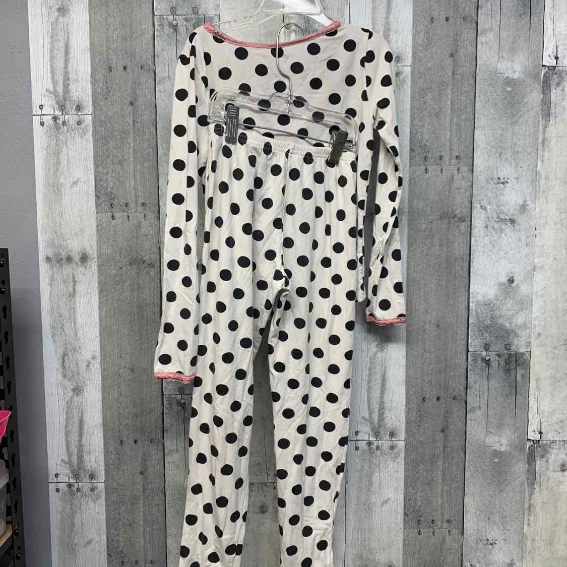 Size 10 White/Black B Brand 2pc PJs