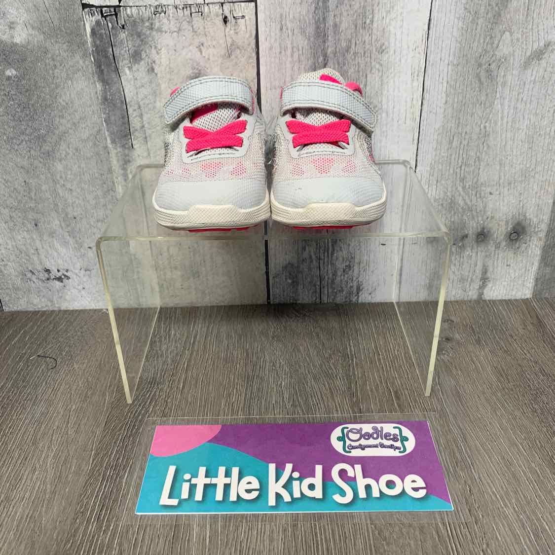 Size 2 Gray/Pink Sport Brand Sneakers