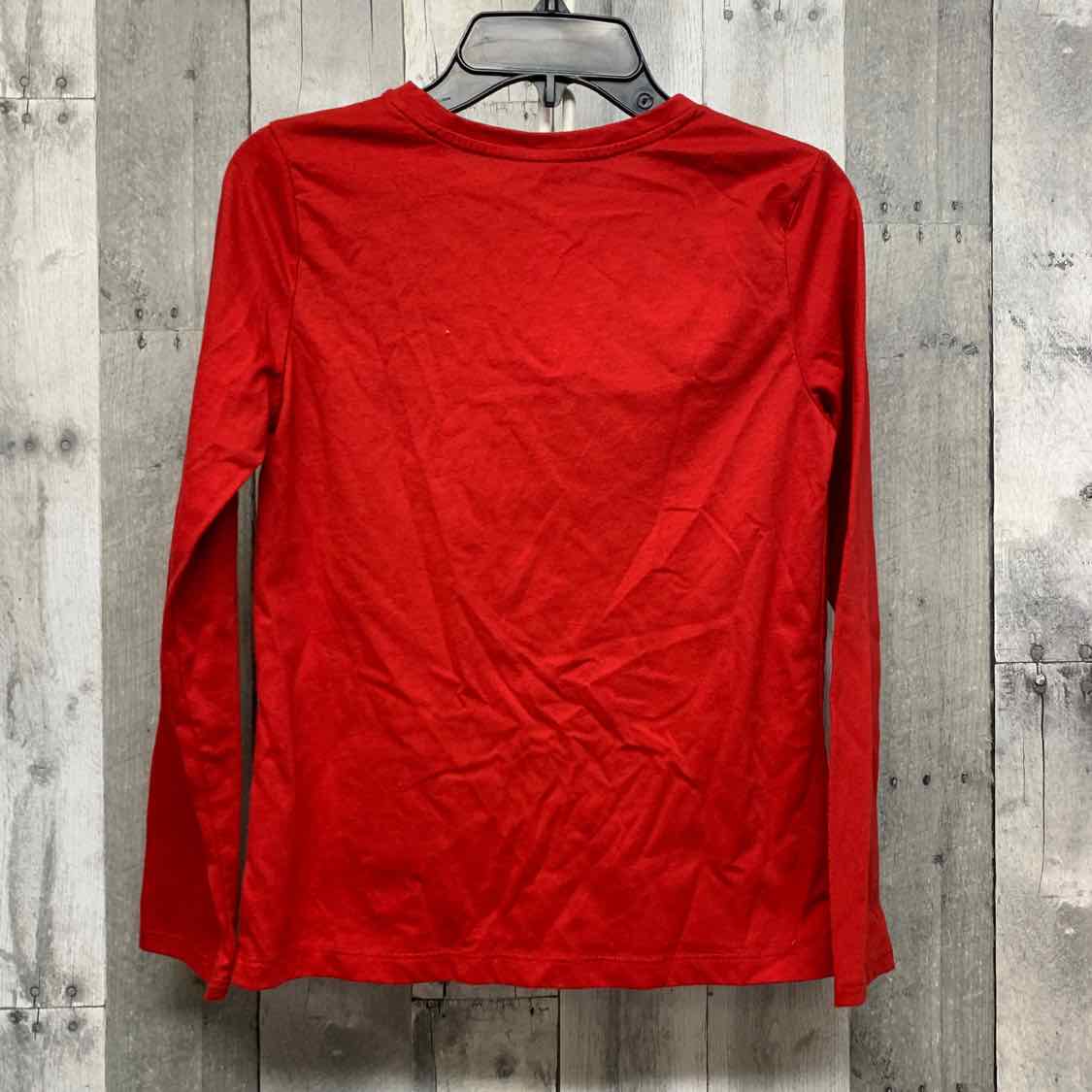 Size 10/12 Red Graphic Holiday Brands Long Sleeve Shirt - OodlesCB