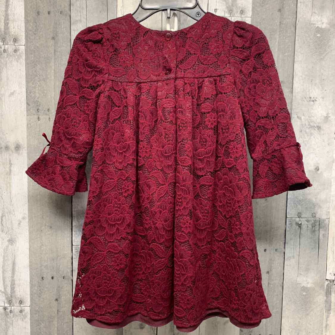 Size 6 Burgundy Laura Ashley LS Dress