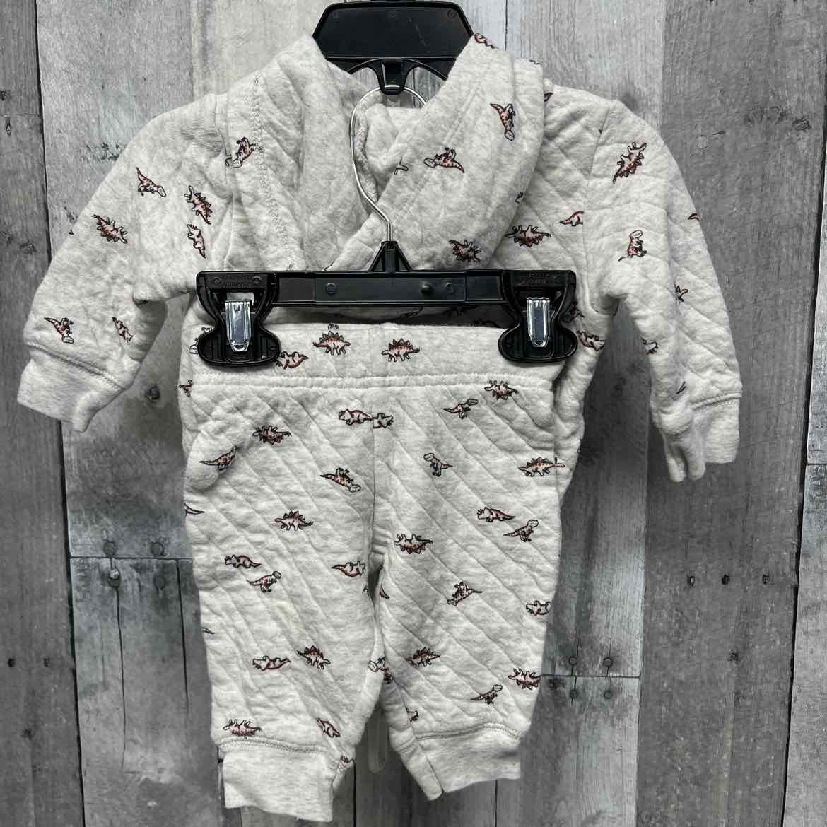 Size 3 Months Gray Print Carter's Jacket/Pants