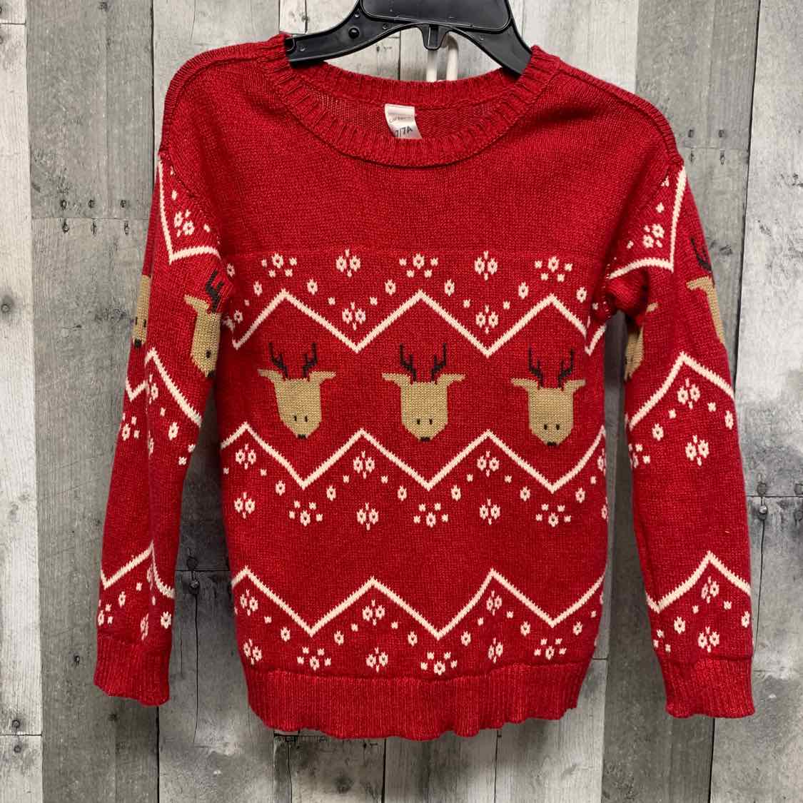 Size 7 Red Print Carter's Sweater