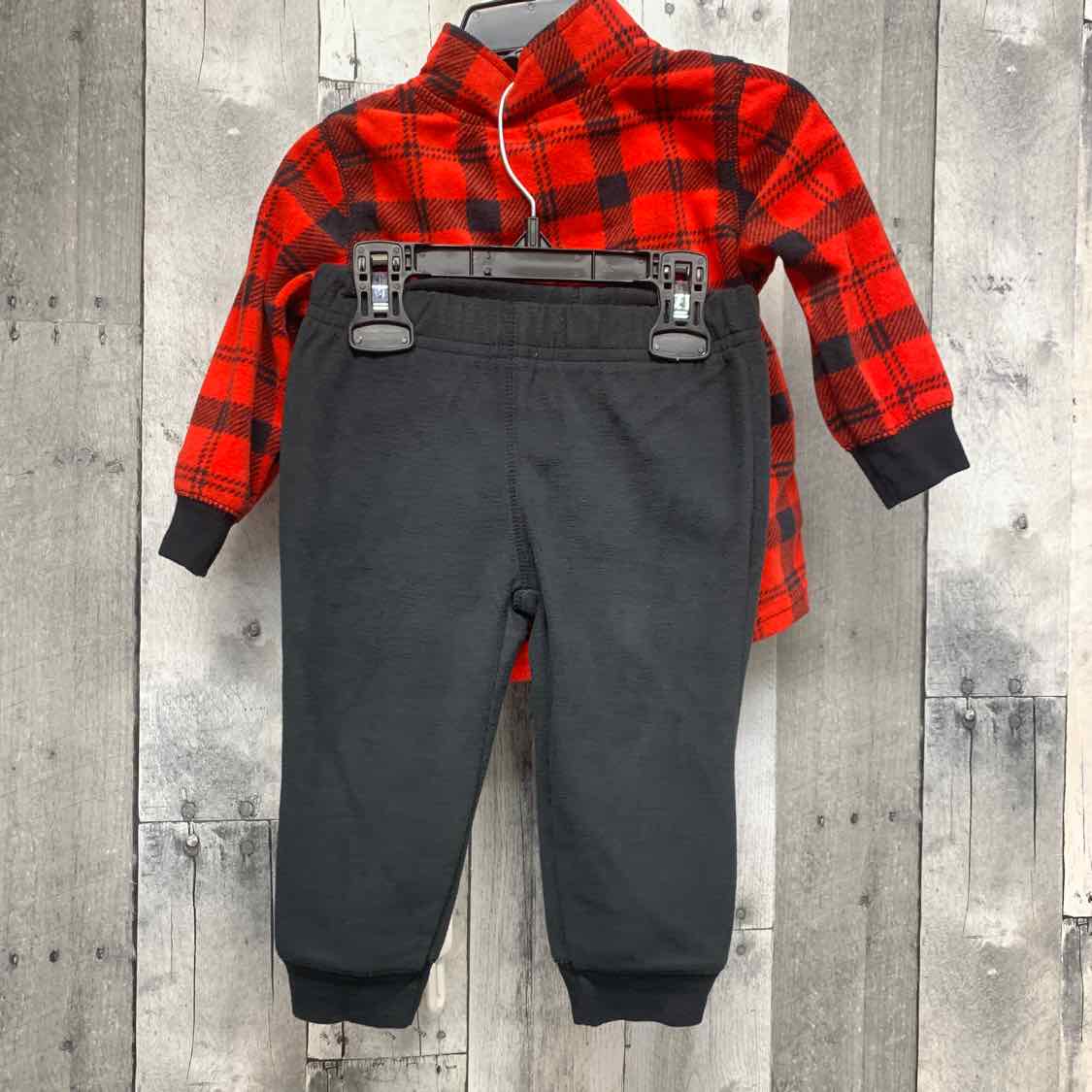 Size 12 Months Red/Black Carter's Sweats - 2pc