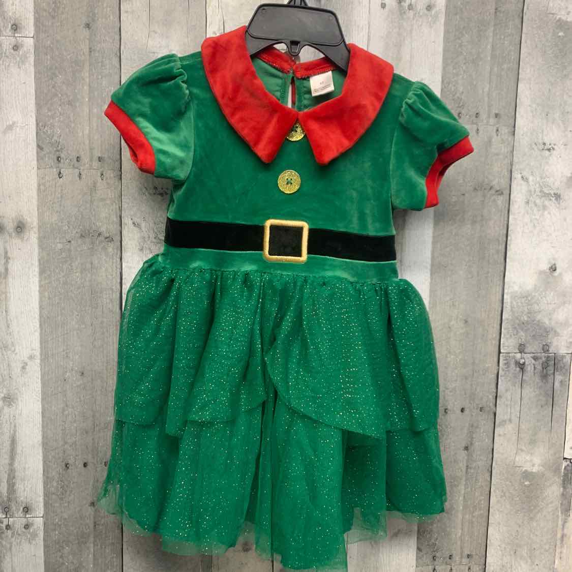Size 4T Green/Red B Brand Dress
