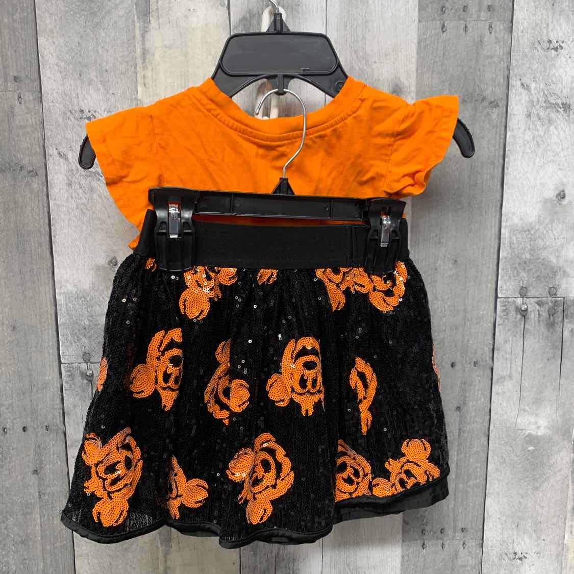 Size 5/6 Orange/Black Disney Store Shirt/Skirt