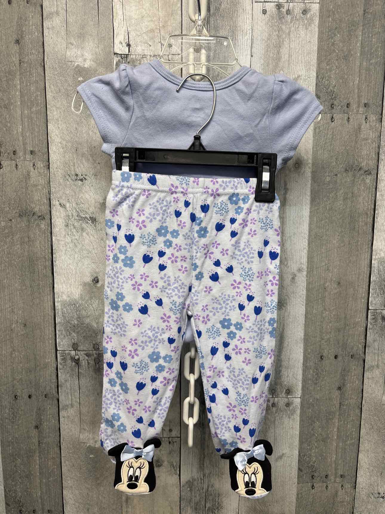 Size 6-9 Months Blue/Purple Disney Shirt/Leggings