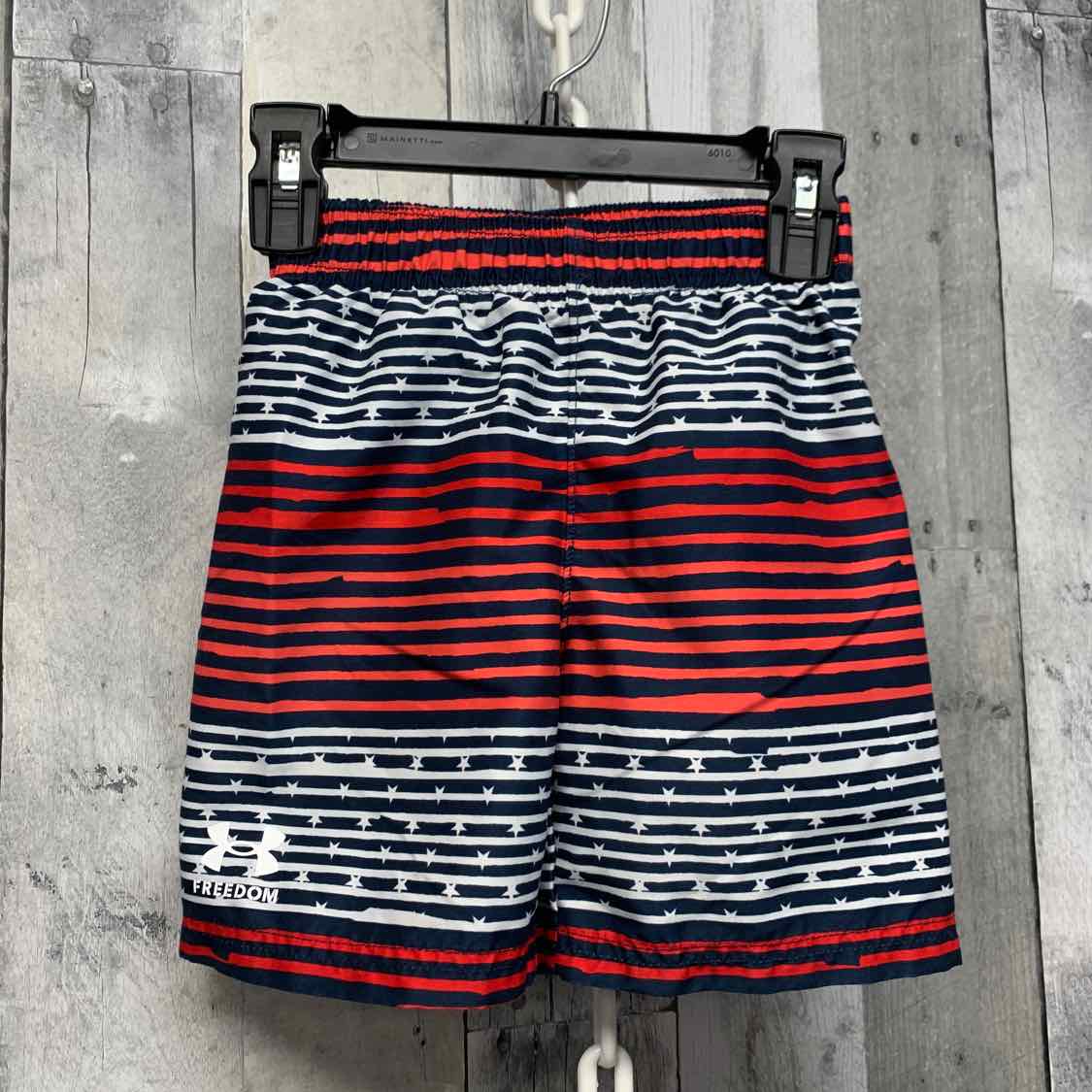 Size 4 Navy/Red Sport Brand Swim Trunks