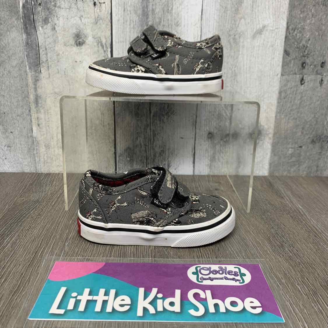 Size 4.5 Gray/White Vans Sneakers