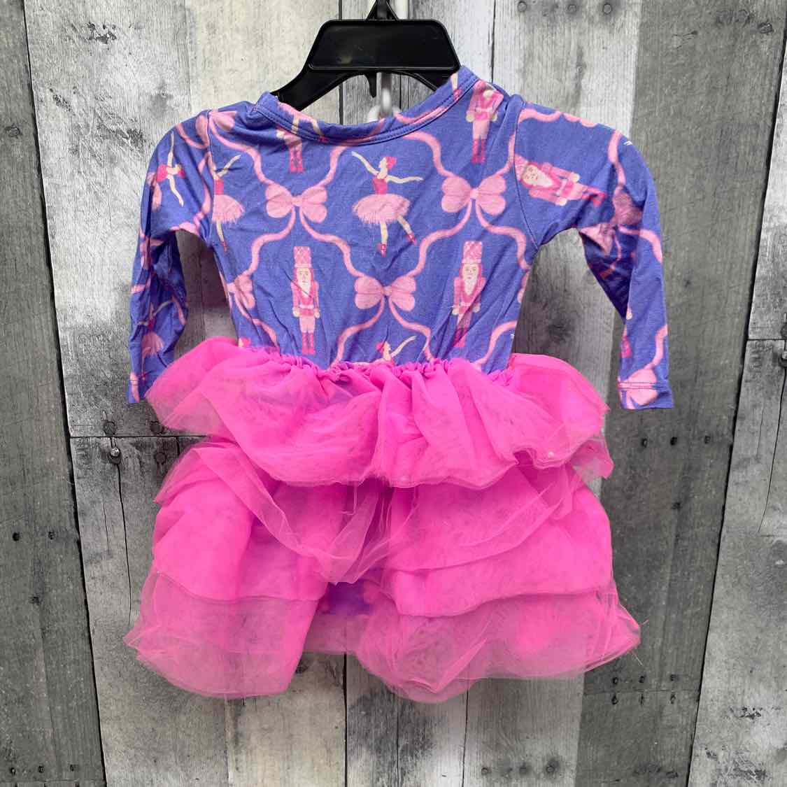 Size 0-3 Months Blue/Pink Bamboo Romper