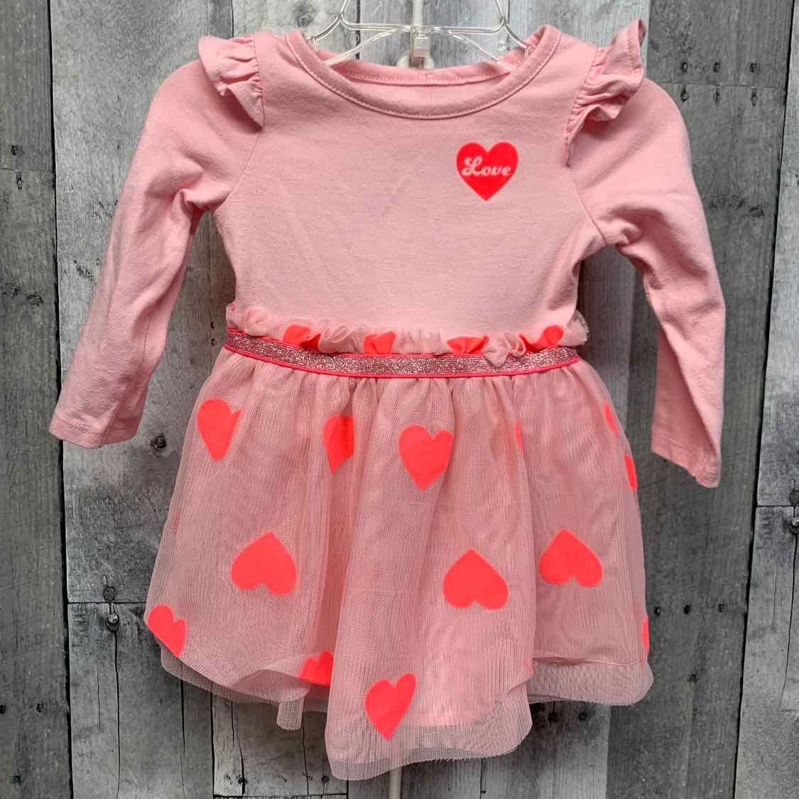 Size 12 Months Pink Print Cat & Jack Dress