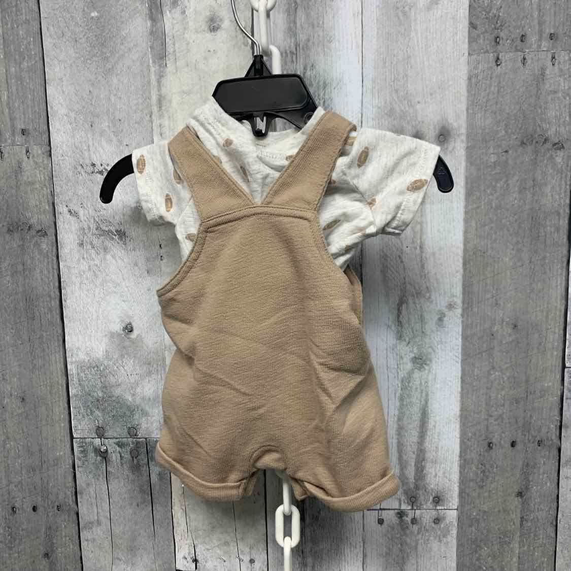 Size Newborn Gray/Brown Carter's Shirt/Shorts