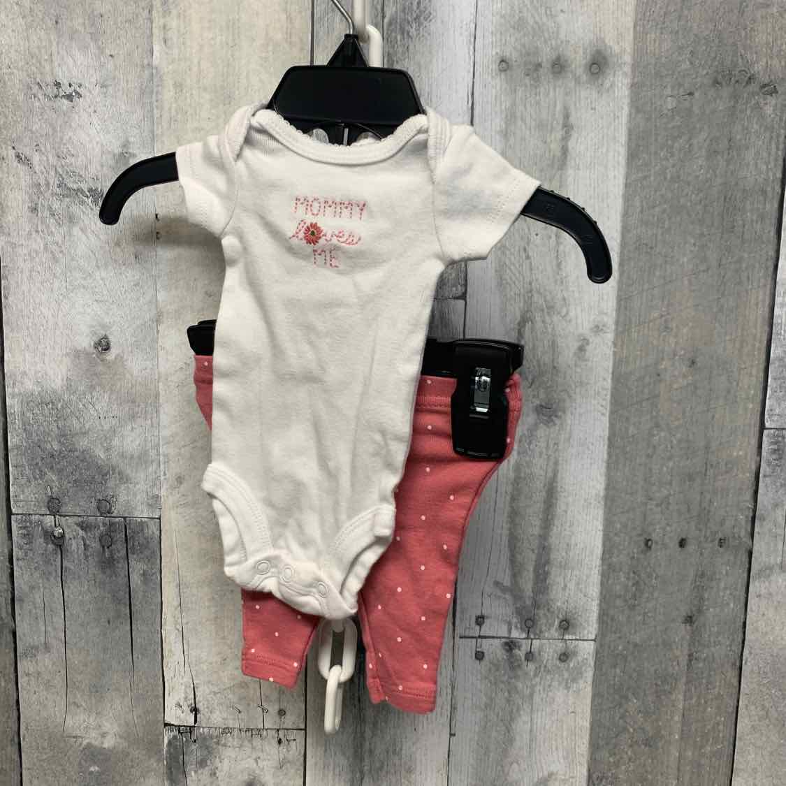 Size Preemie White/Pink Child of Mine Shirt/Pants