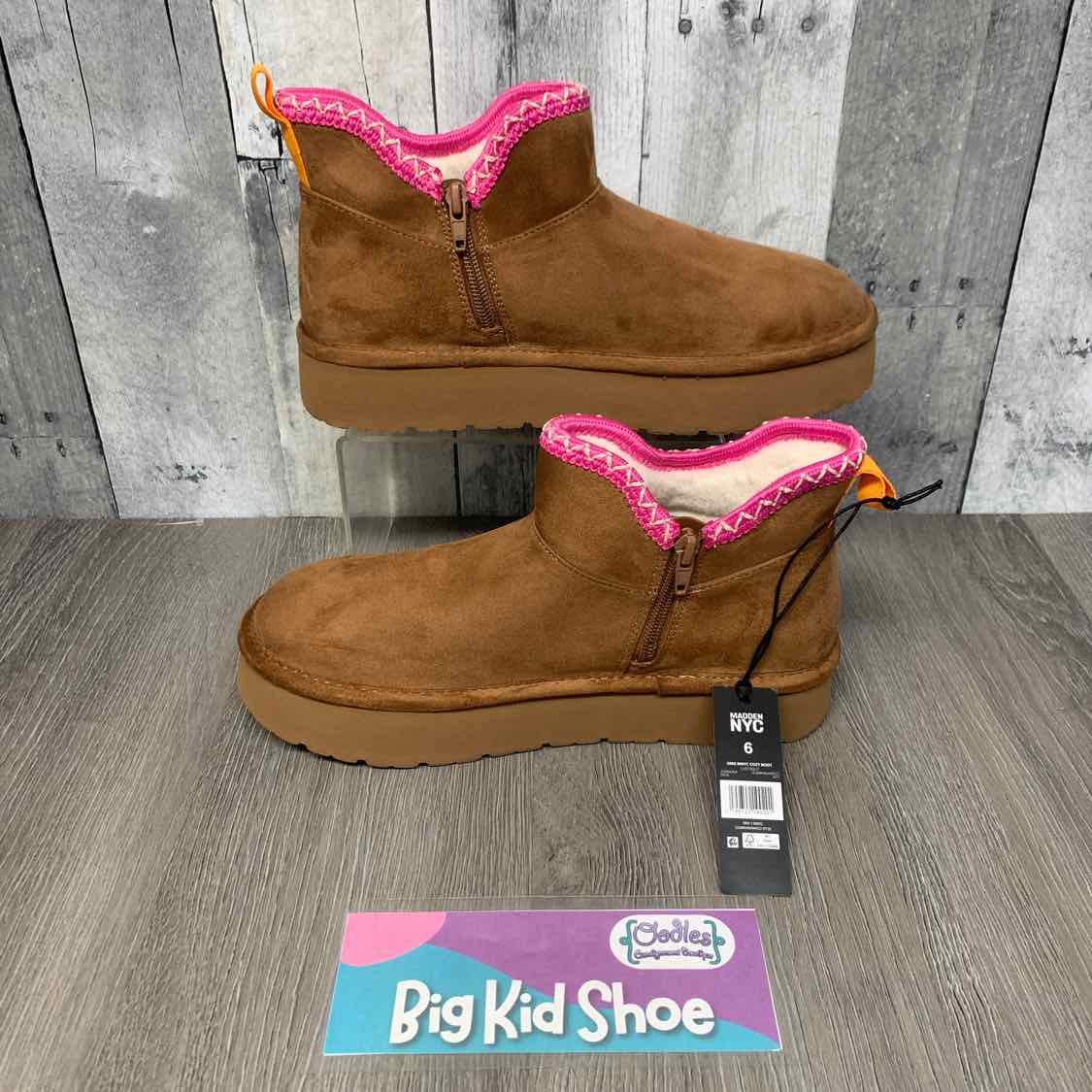 Size 6 Tan/Pink B Brand Boots