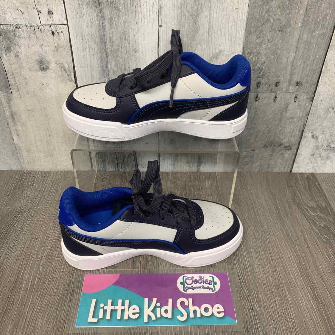 Size 13 White/Blue Puma Sneakers