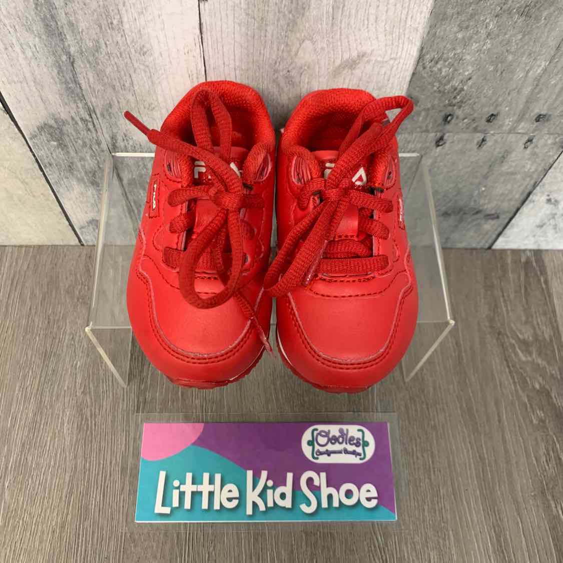 Size 5 Red/White Fila Sneakers