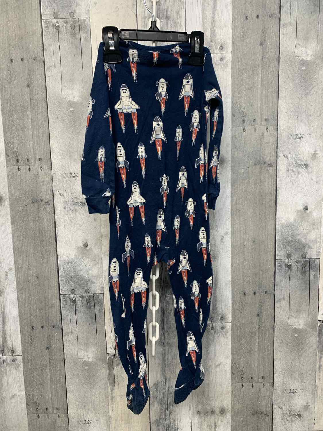 Size 12 Months Navy Graphic Members Mark Footy PJs