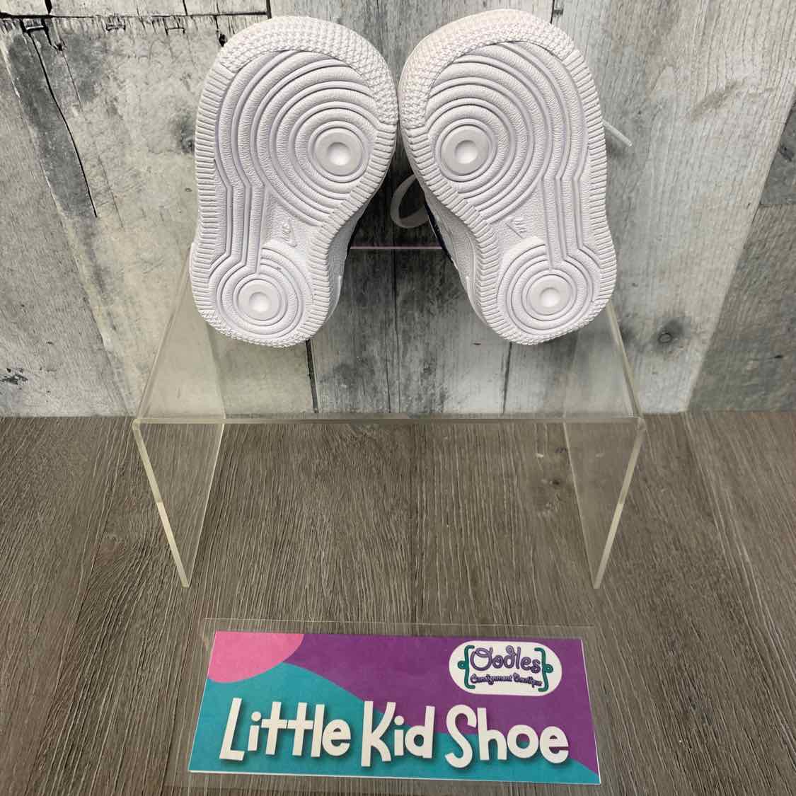 Size 2 White/Blue Sport Brand Sneakers