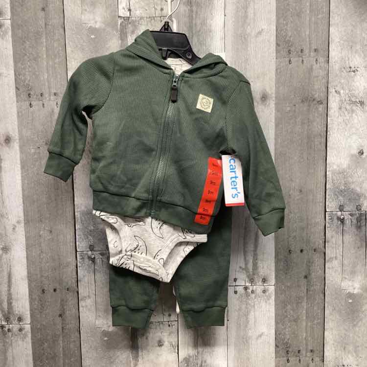 Size 9 Months Green/Gray Carter's Shirt/Pants
