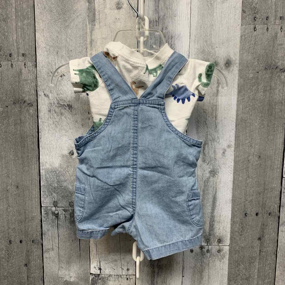 Size Newborn Denim/Green Carter's Shirt/Shorts