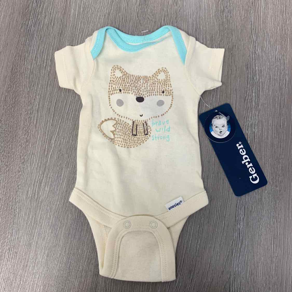 Size Preemie Tan Gerber Bodysuit