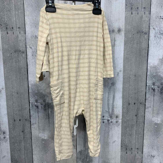 Size 6-9 Months Tan Striped Cloud Island Footy PJs
