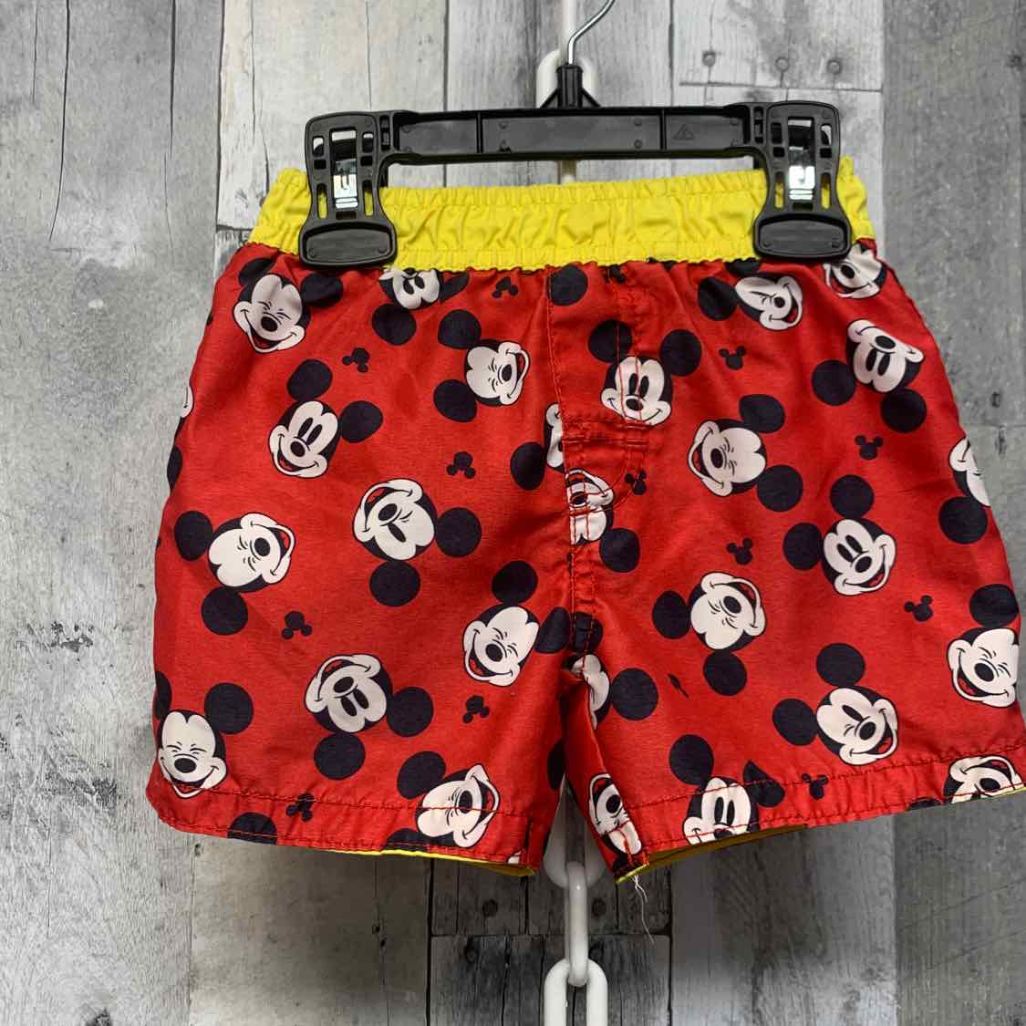 Size 12 Months Red/Yellow Disney Swim Trunks