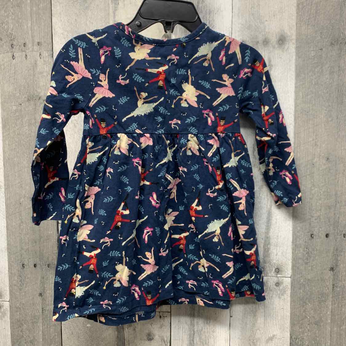 Size 18 Months Navy Print Wonder Nation LS Dress