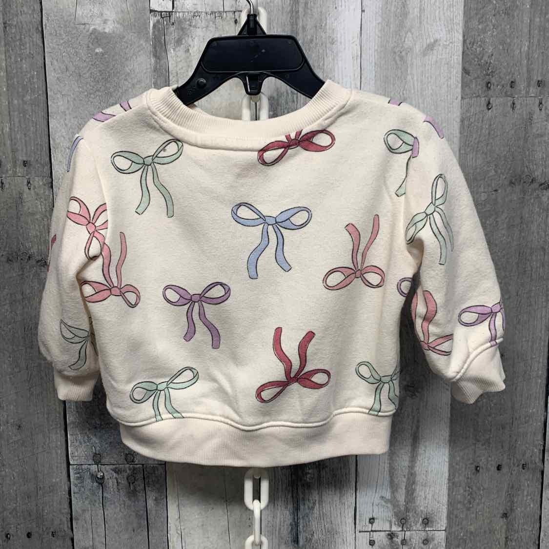 Size 12 Months White Print Jumping Beans Sweat Shirt
