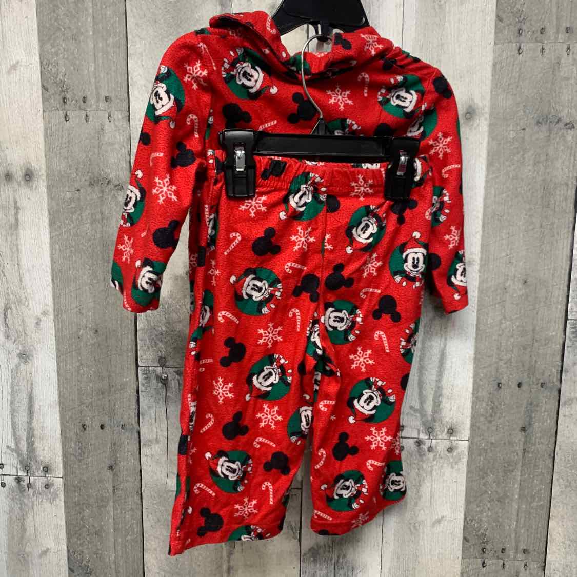Size 18 Months Red Print Disney 2pc PJs