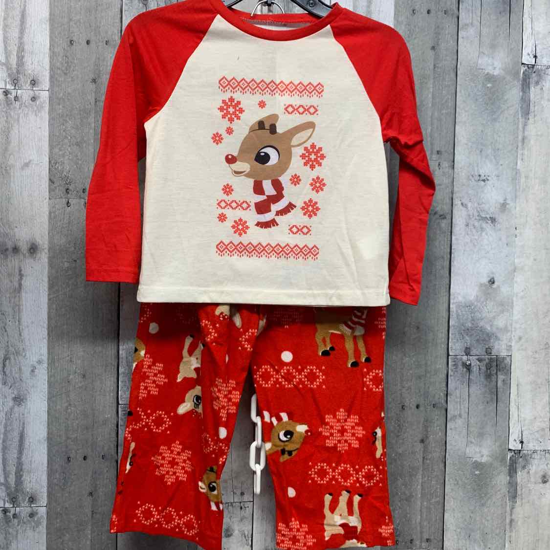 Size 6 Ivory/Red Holiday Brands 2pc PJs
