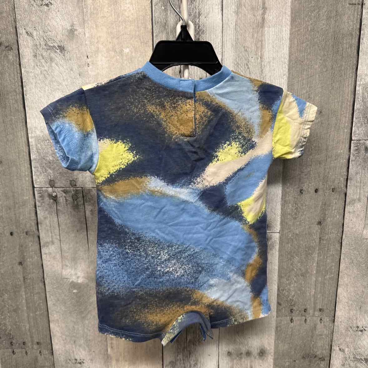 Size 3 Months Blue/Yellow Sport Brand Romper