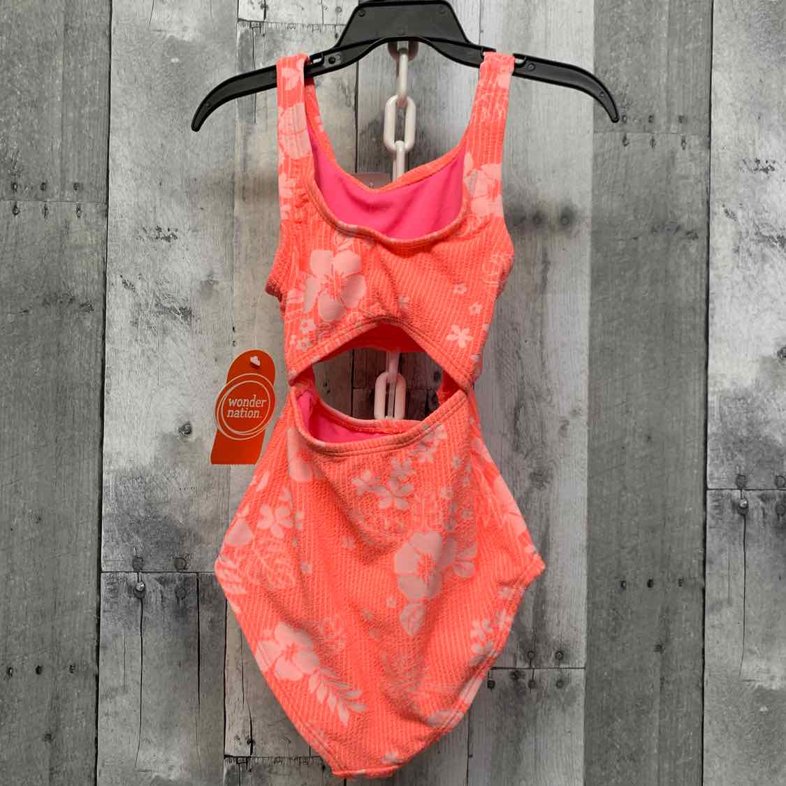 Size 4/5 Orange Print Wonder Nation Swim Suit - 1pc - OodlesCB