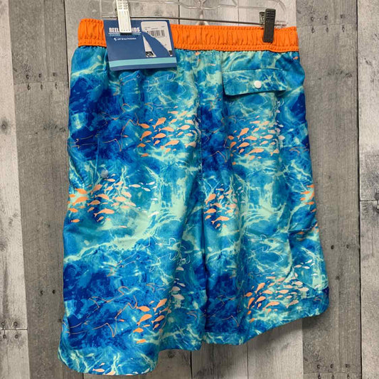 Size XLarge Blue/Orange Reel Legends Swim Trunks