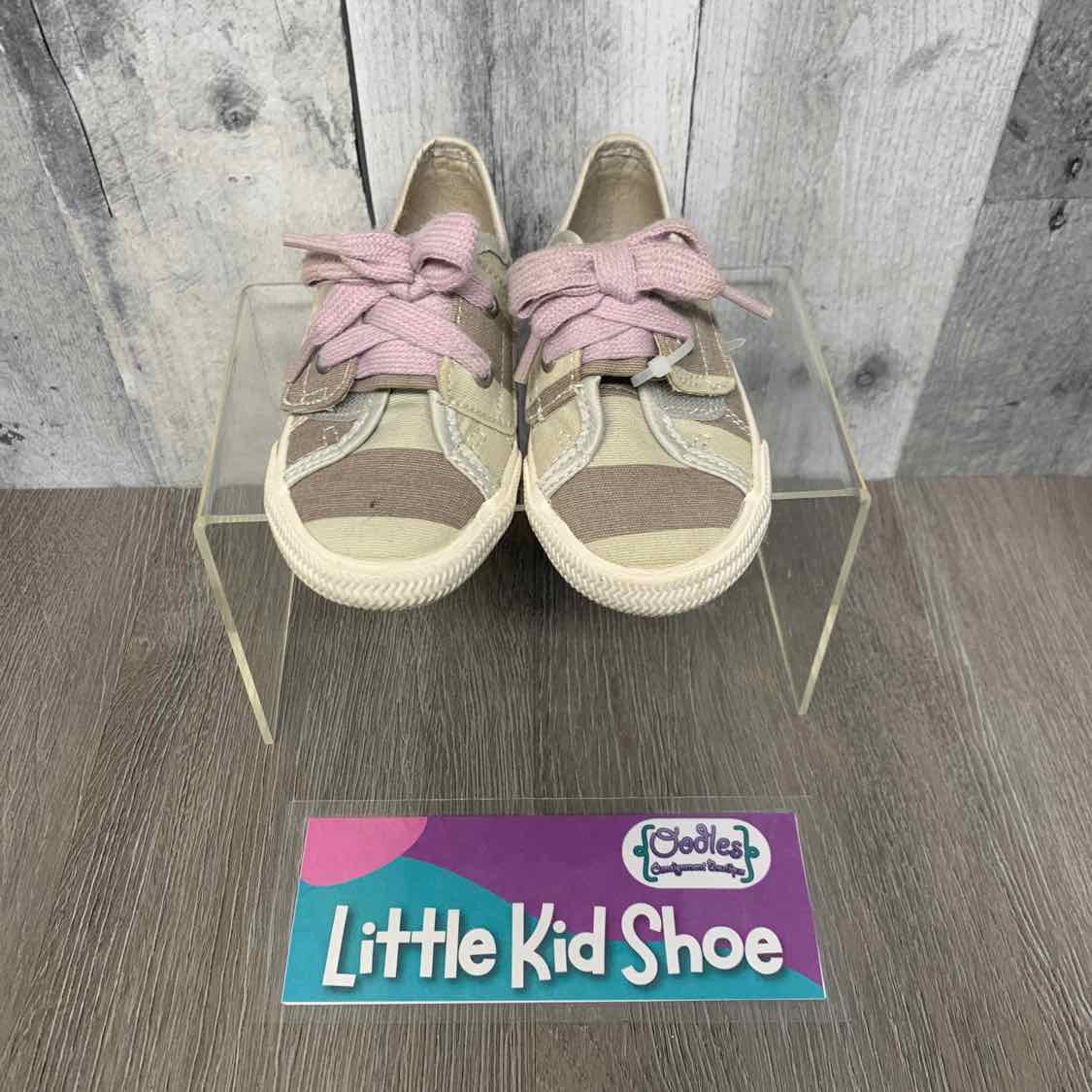 Size 6 Tan Striped Sperry Sneakers