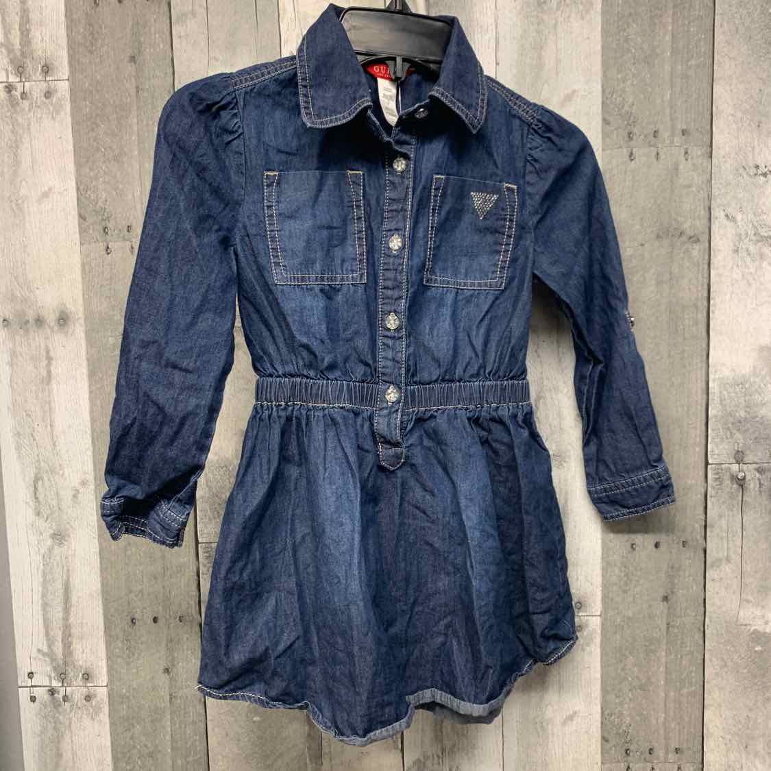 Size 6 Denim Guess LS Dress