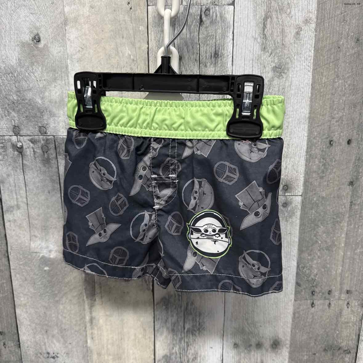 Size 12 Months Gray/Green Star Wars Swim Trunks - OodlesCB