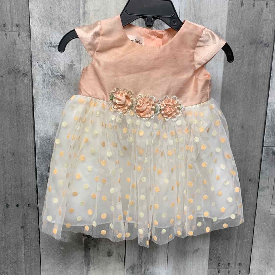 Size 3-6 Months Pink/White B Brand Dress - Party