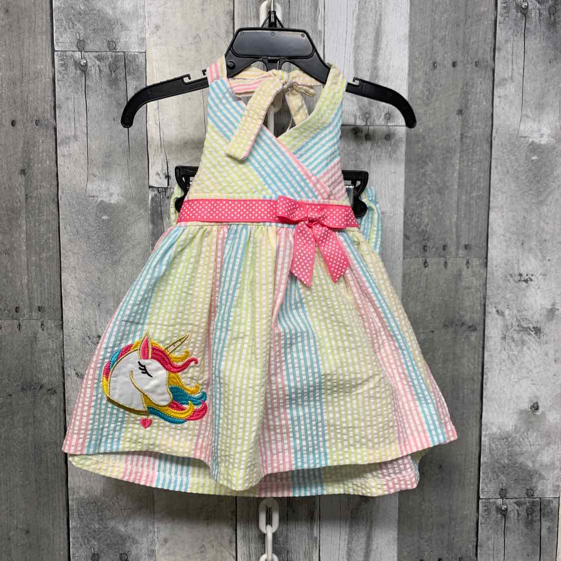 Size 6-9 Months Pink/Blue Rare Editions Dress