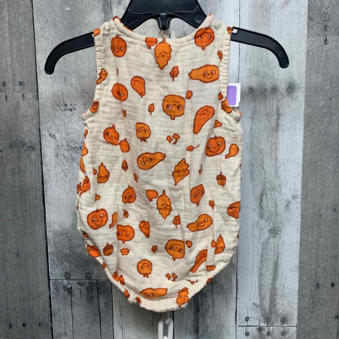 Size 12 Months White/Orange Cat & Jack Romper