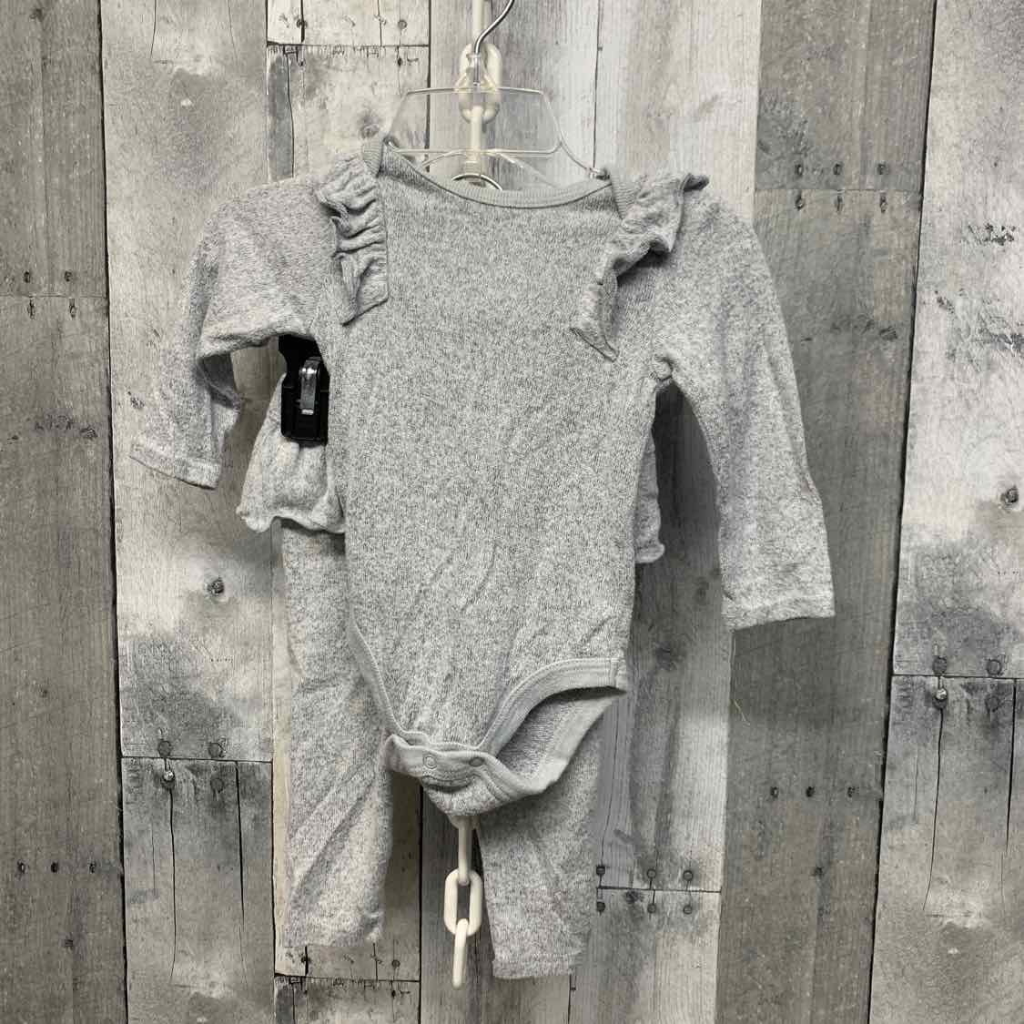 Size 6 Months Gray Okie Dokie Shirt/Leggings