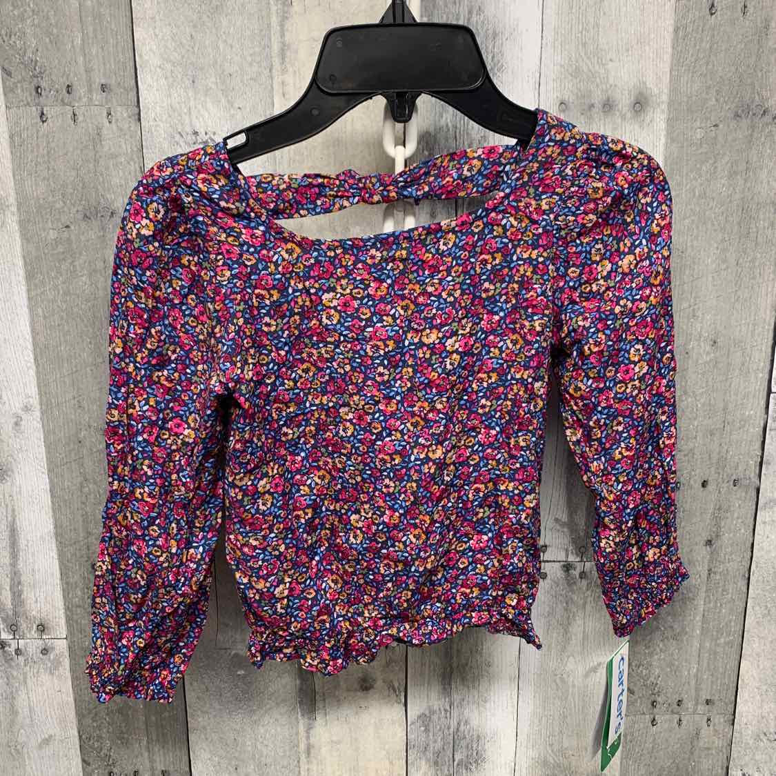 Size 5 Pink/Blue Carter's Long Sleeve Shirt