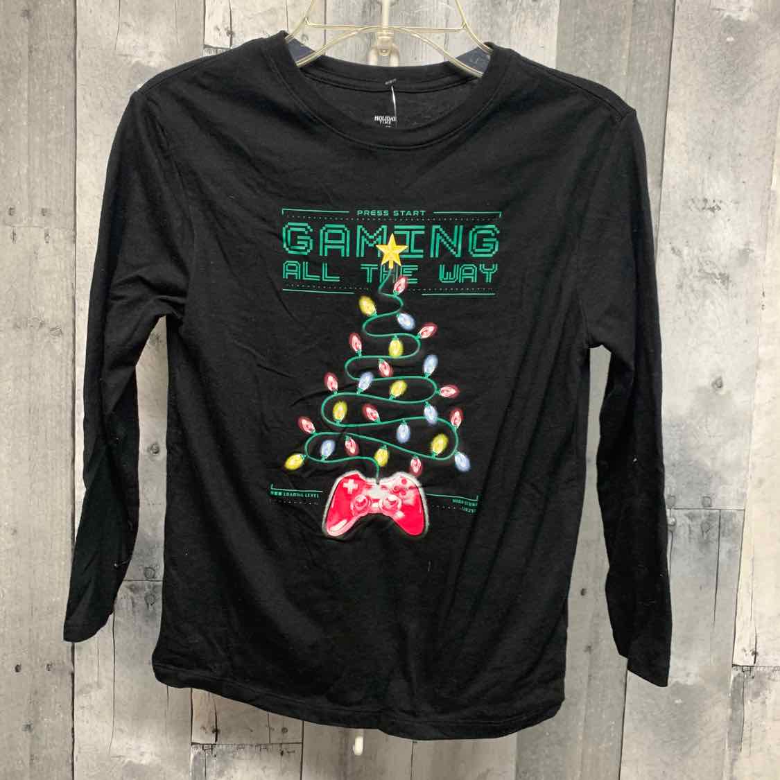 Size Medium Black Graphic Holiday Brands Long Sleeve Shirt