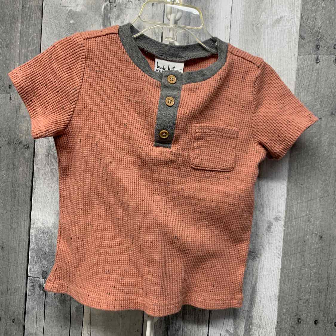 Size 3T Orange/Gray Nicole Miller T Shirt - OodlesCB