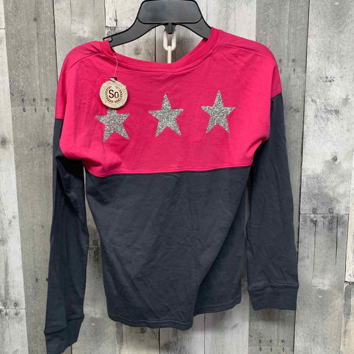 Size 10 Pink/Gray SO Long Sleeve Shirt