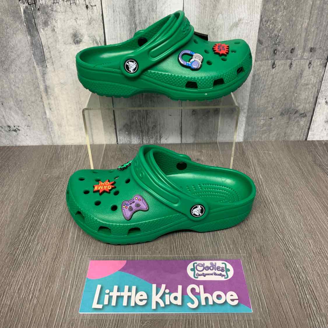 Size 1 Green Crocs Water Shoes