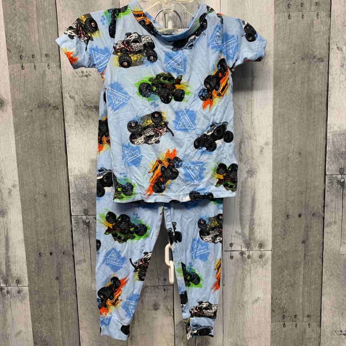 Size 2T Blue Print Bamboo 2pc PJs
