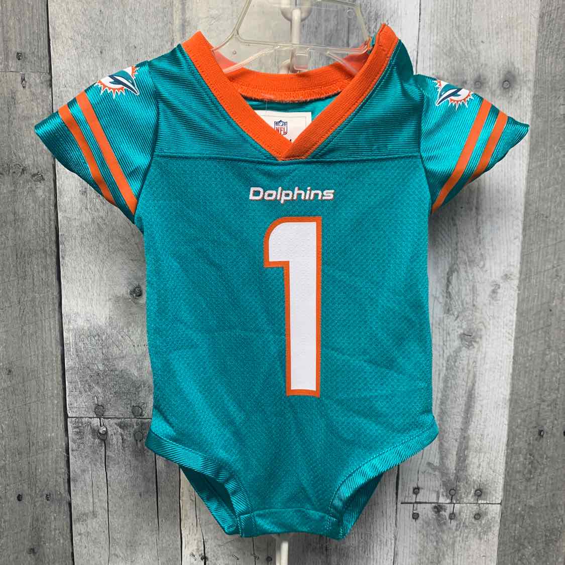 Size 0-3 Months Teal/Orange NFL Bodysuit