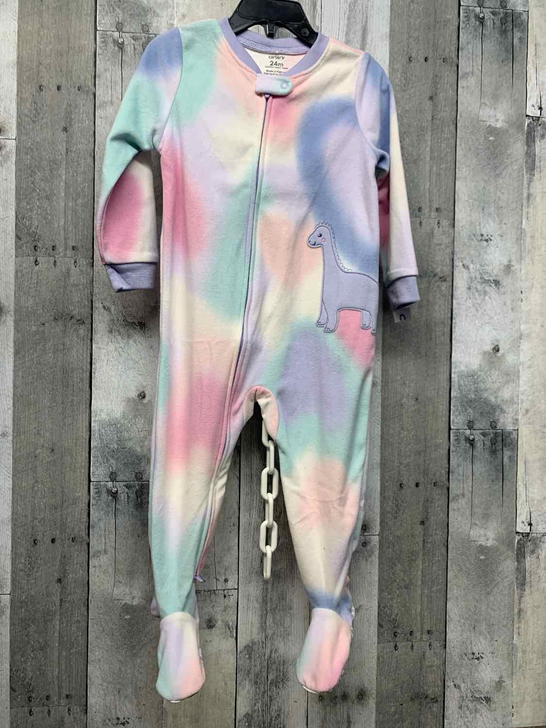 Size 24 Months Purple/Teal Carter's Footy PJs