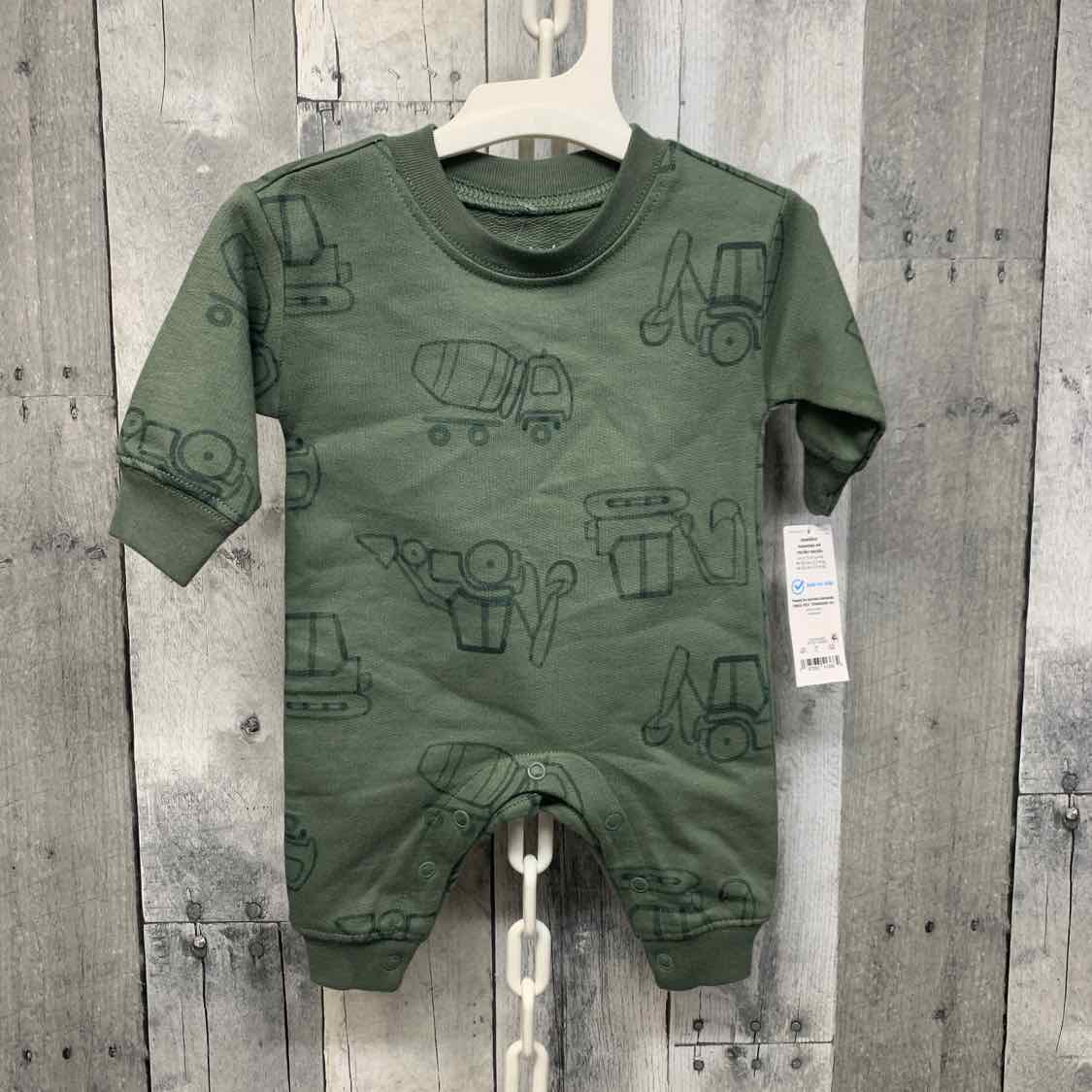 Size Newborn Green Print Just One You Romper