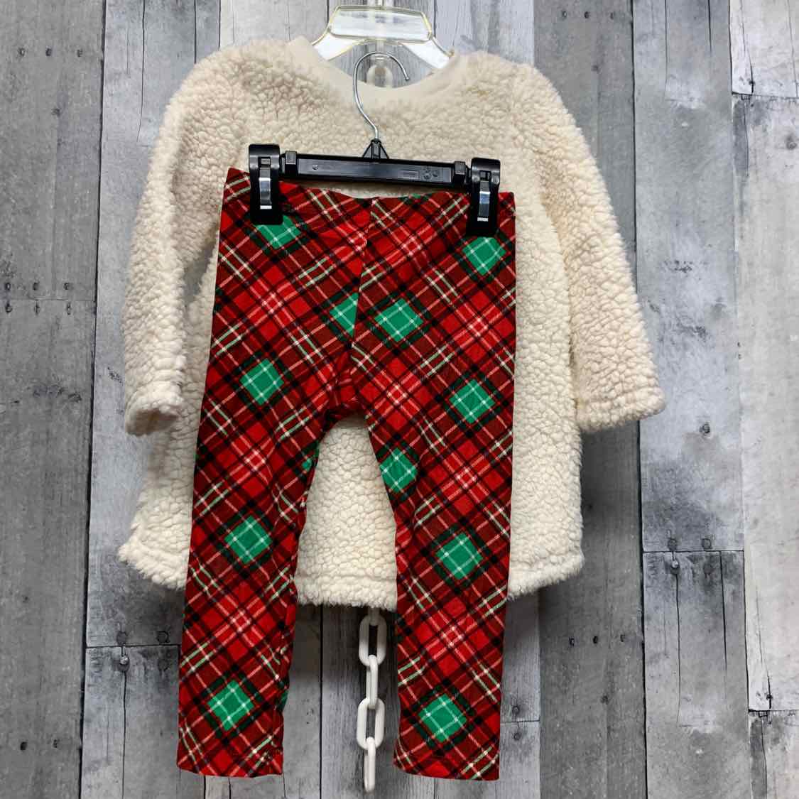 Size 3T Ivory/Red Jessica Ann Shirt/Leggings